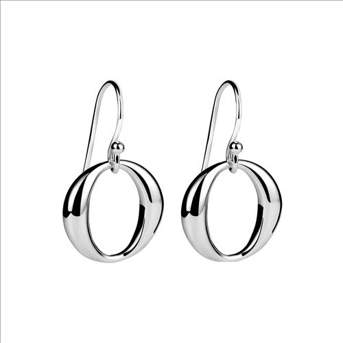 Silver Shep hook drop earrings