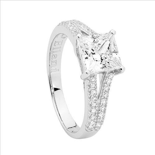 Silver CZ dress ring