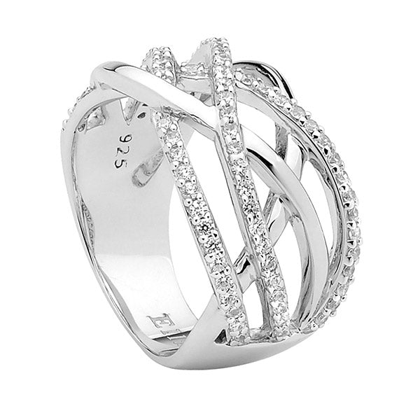 Sterling silver cubic zirconia ring