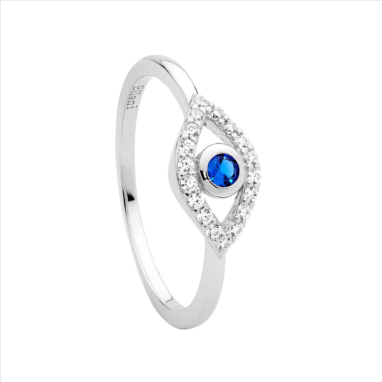 Silver Evil Eye ring