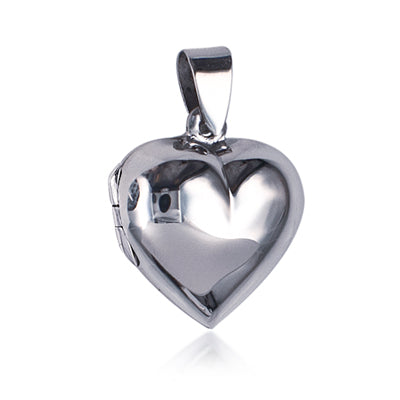 Silver Puff Heart pendant