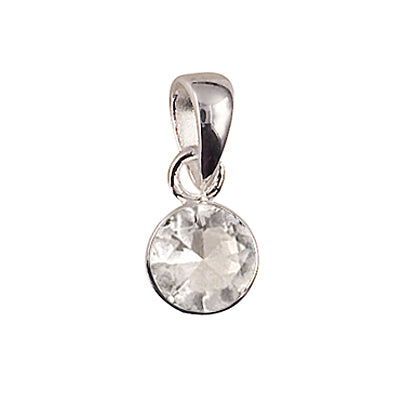 SS BEZEL SET 6MM CZ BIRTHSTONE PEND APR