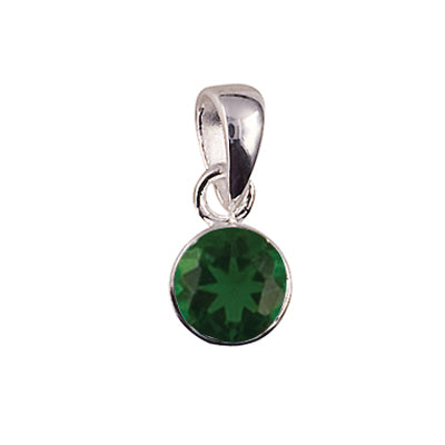 SS BEZEL SET 6MM CZ BIRTHSTONE PEND MAY