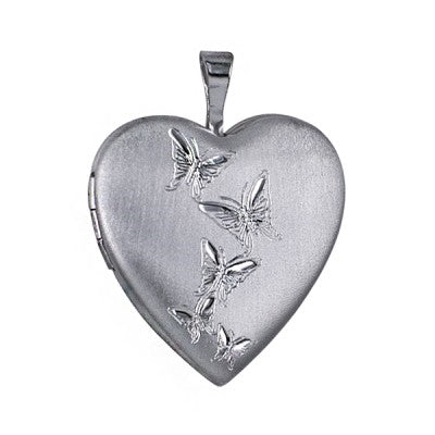 SS 20mm Butterfly journey heart locket