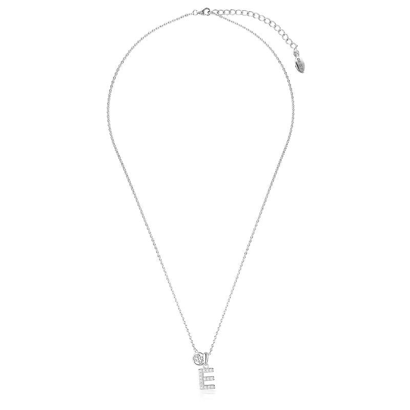 Sterling silver 'E' pendant and chain