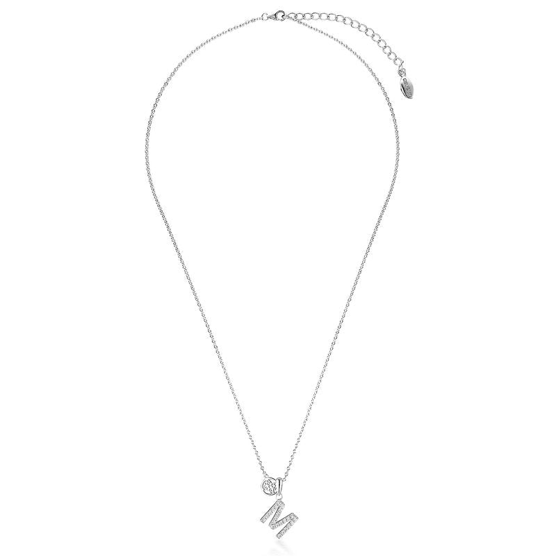 Sterling silver 'M' pendant and chain