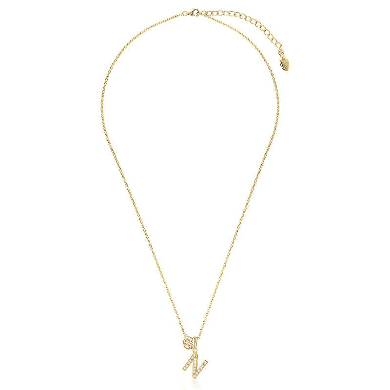Gold plated 'N' pendant and chain
