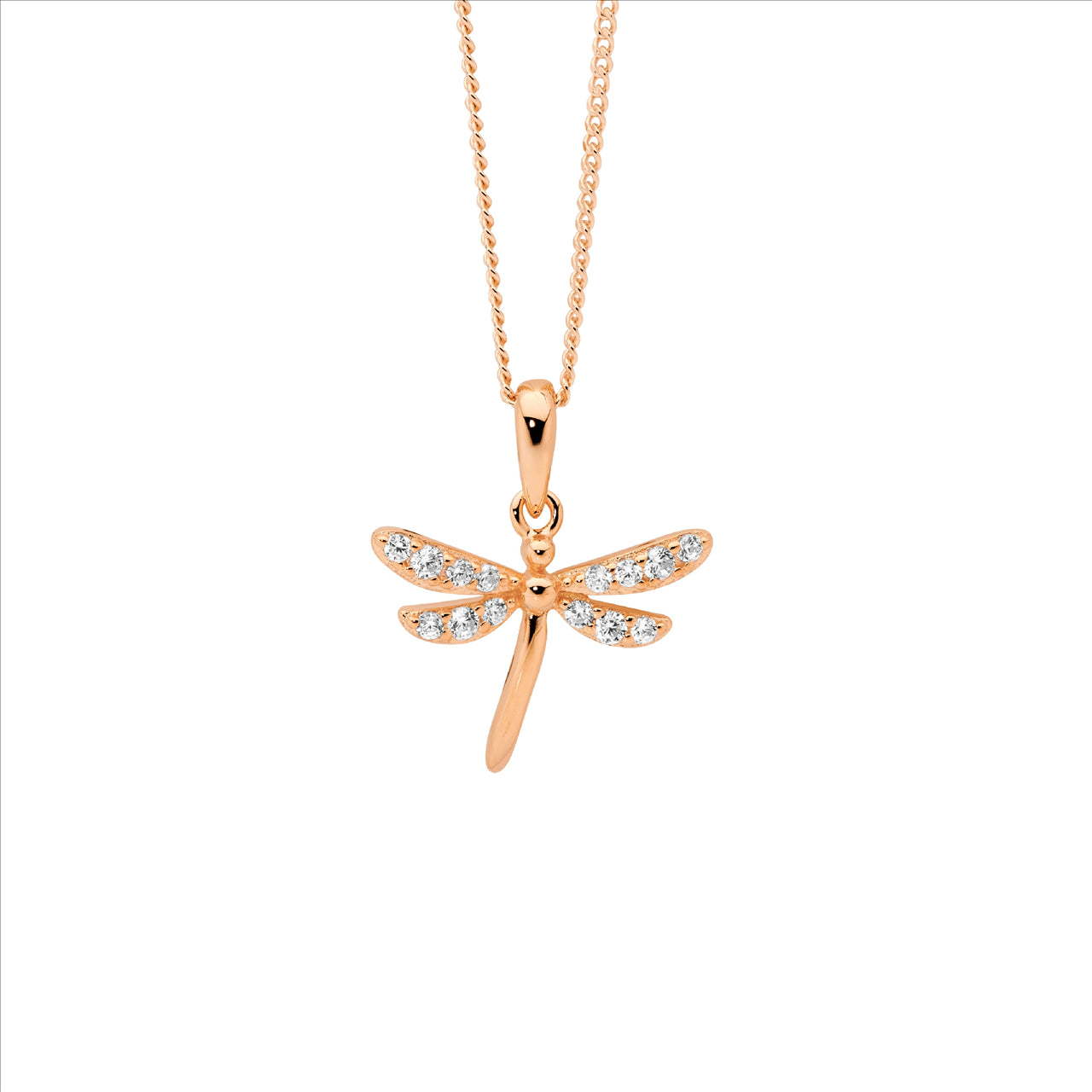 Dragonfly pendant & chain