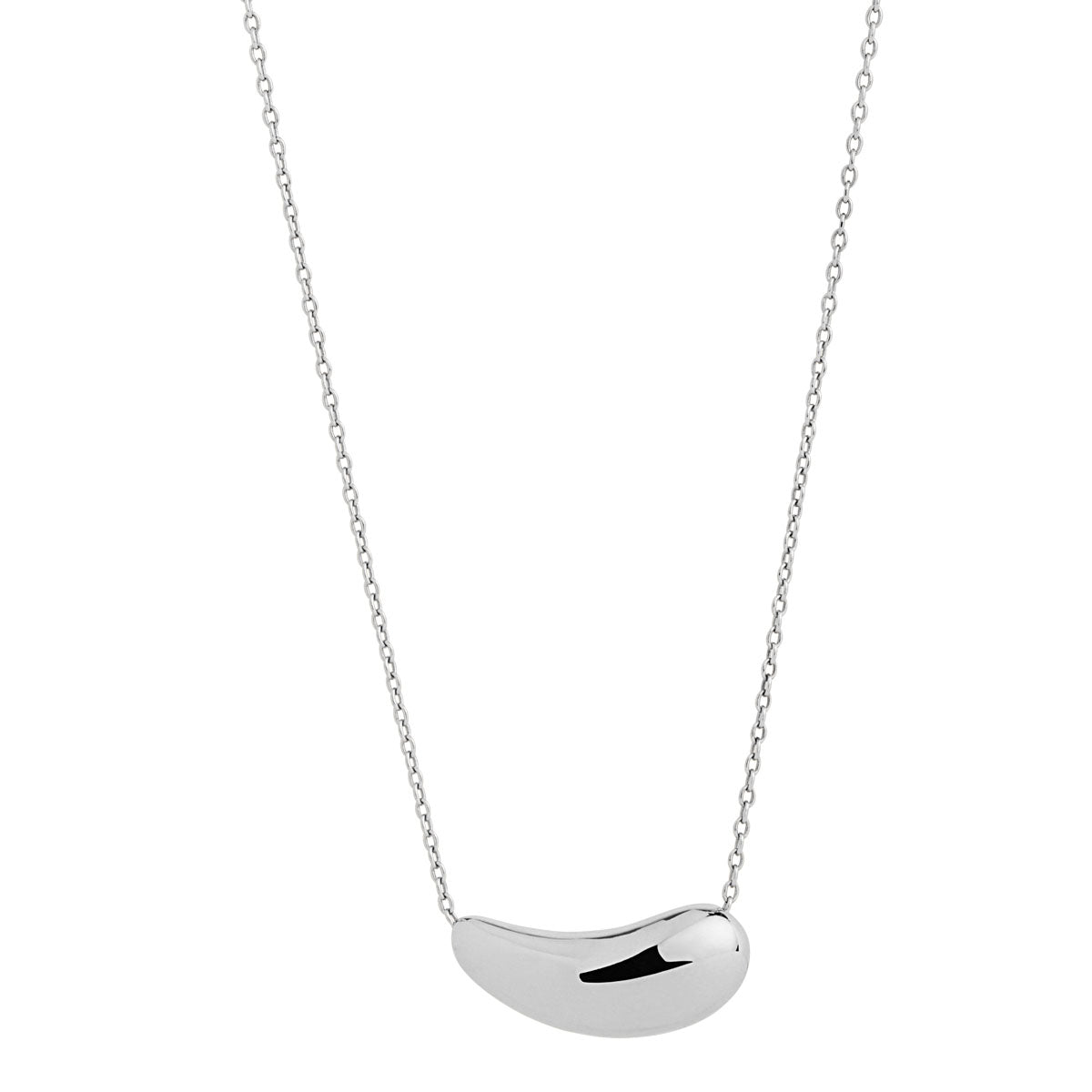 Bean shaped pendant & chain