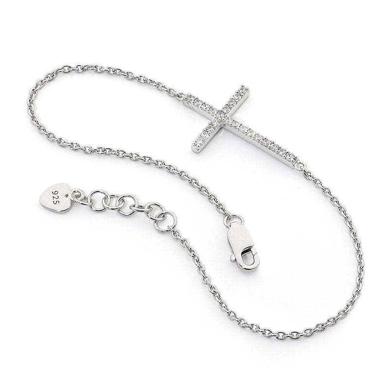 Silver, Cross CZ set BC