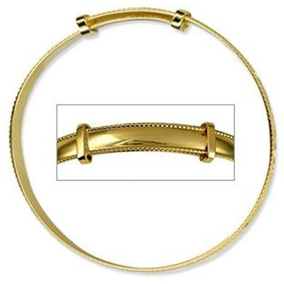 Silver, plain expandable childs bangle