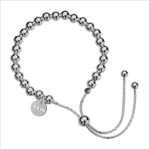 5mm SS Beads on chain & adjustable slide clasp