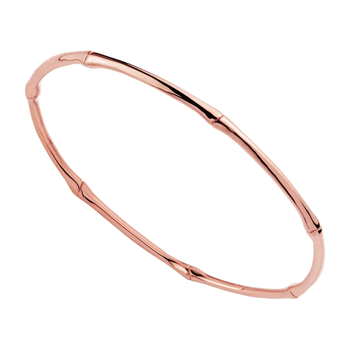 Rose Gold plated bangle, bamboo style