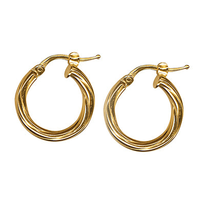 SS Twisted Hoops, 3mm, 10mm ID