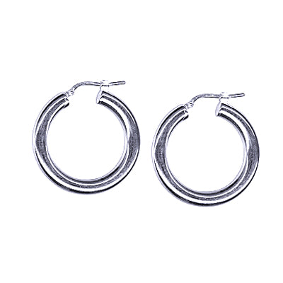 Silver italian Hoop 4mm tube, 20mm ID