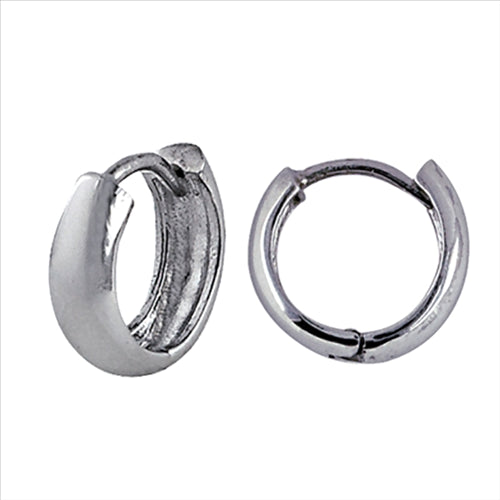 Silver, small plain huggies