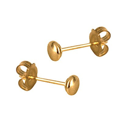 Silver 3mm button studs