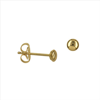Silver 3mm button studs