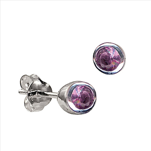 SS 4MMCZ BEZEL SET BIRTHSTONE SET FEB