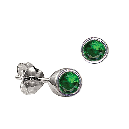 SS 4MMCZ BEZEL SET BIRTHSTONE SET MAY