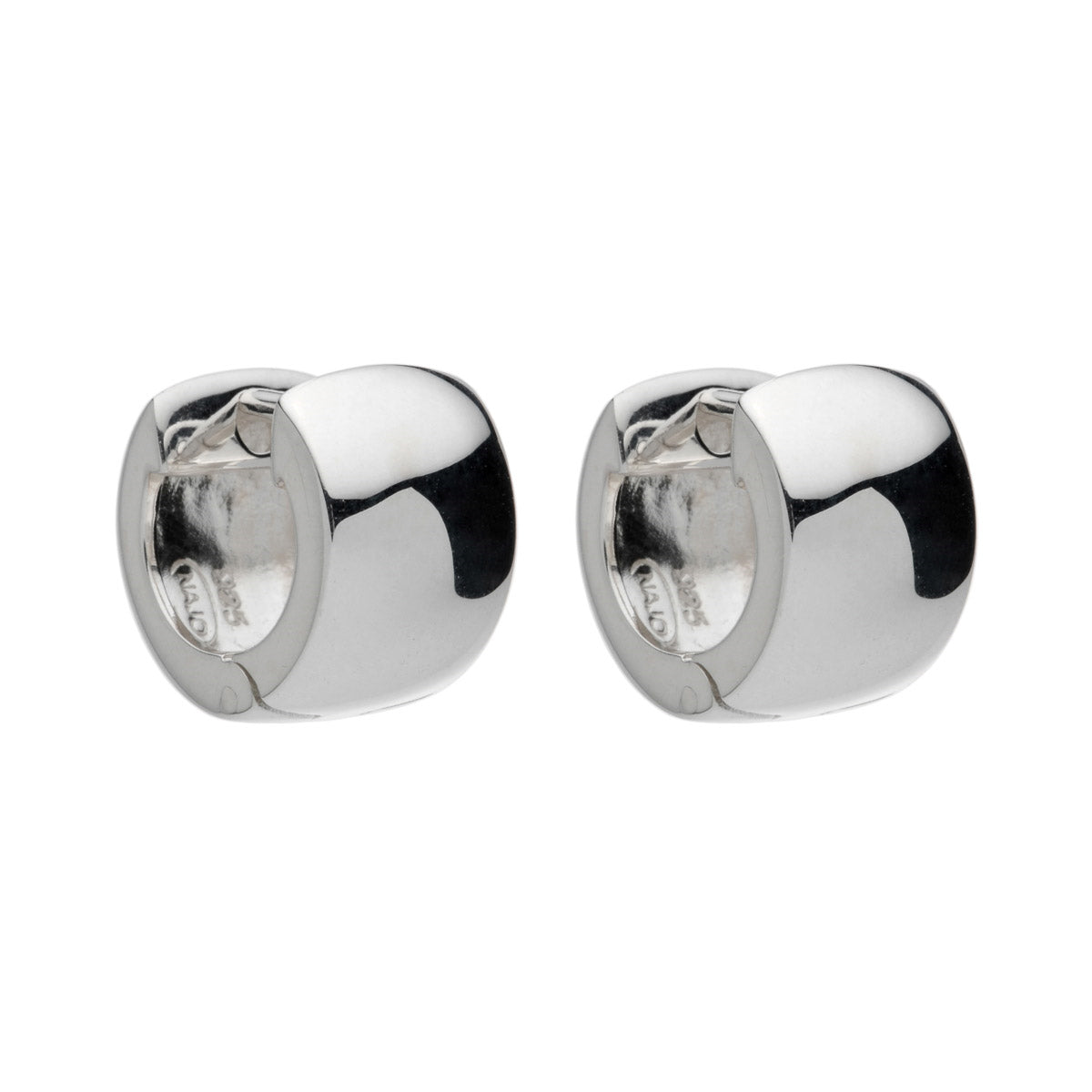 Silver Huggies, 8x12mm