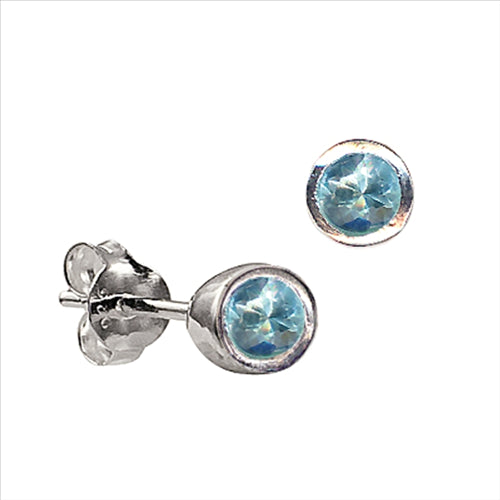 SS 4MMCZ BEZEL SET BIRTHSTONE SET MAR