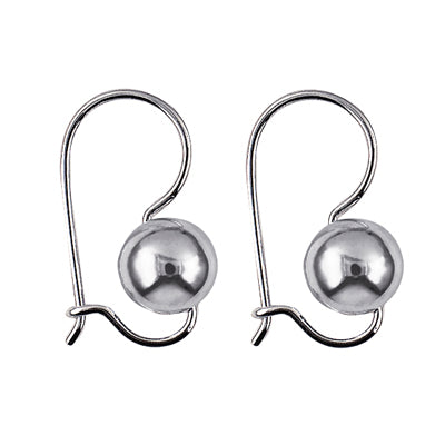 SS 8MM EURO BALL EARRING
