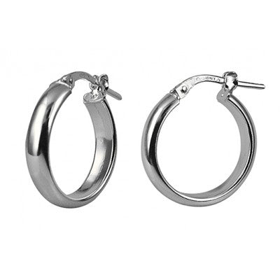 SS ITALIAN HALF ROUND HOOP 4mm tube 15mm ID
