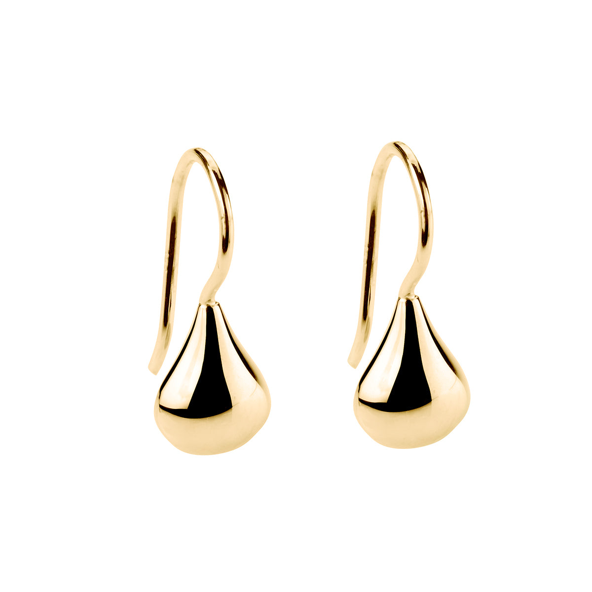 sterling silver, yellow gold plate hook earrings