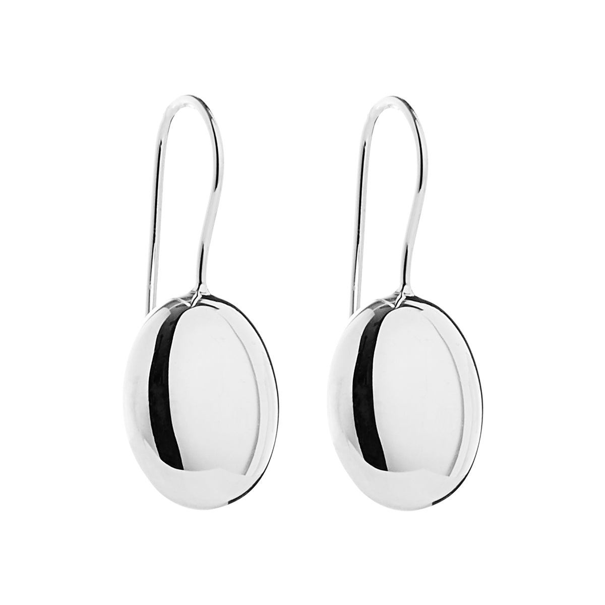 Silver, fixed hook, pebble drop