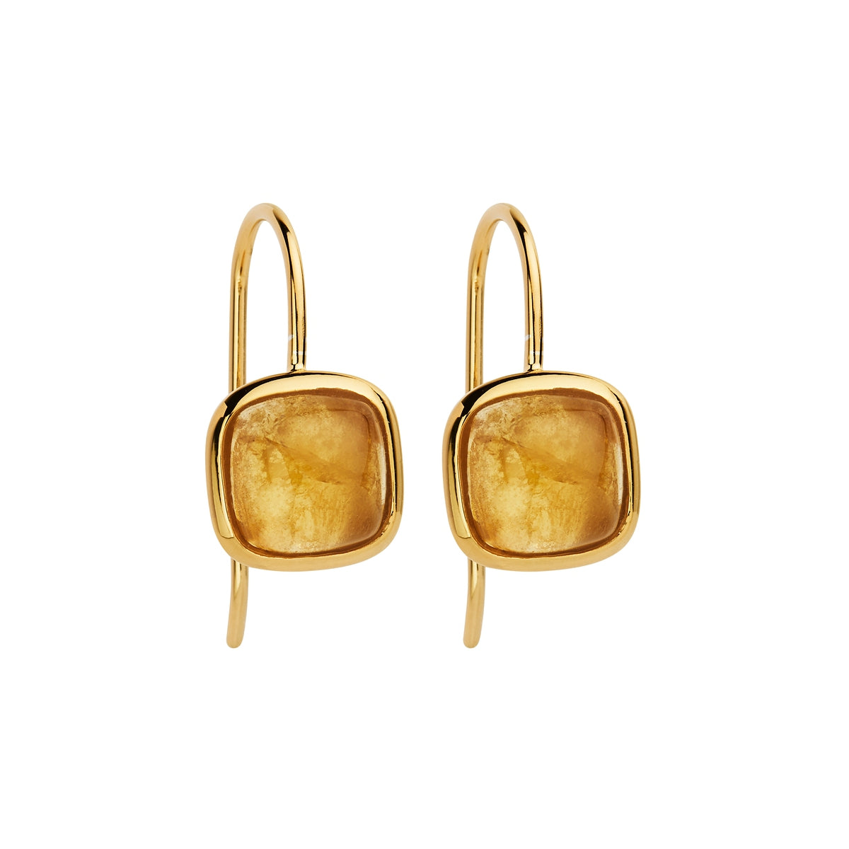 Citrine hook earrings