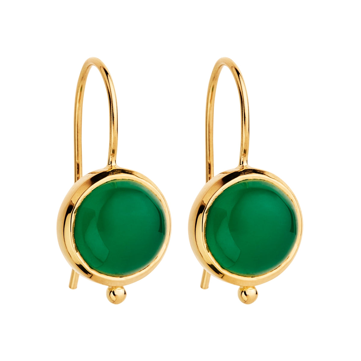 Green Onyx hook earrings