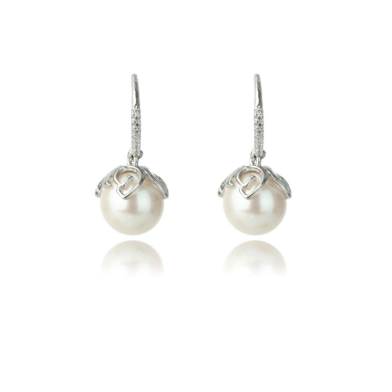 Sterling silver, Freshwater Pearl hook earring