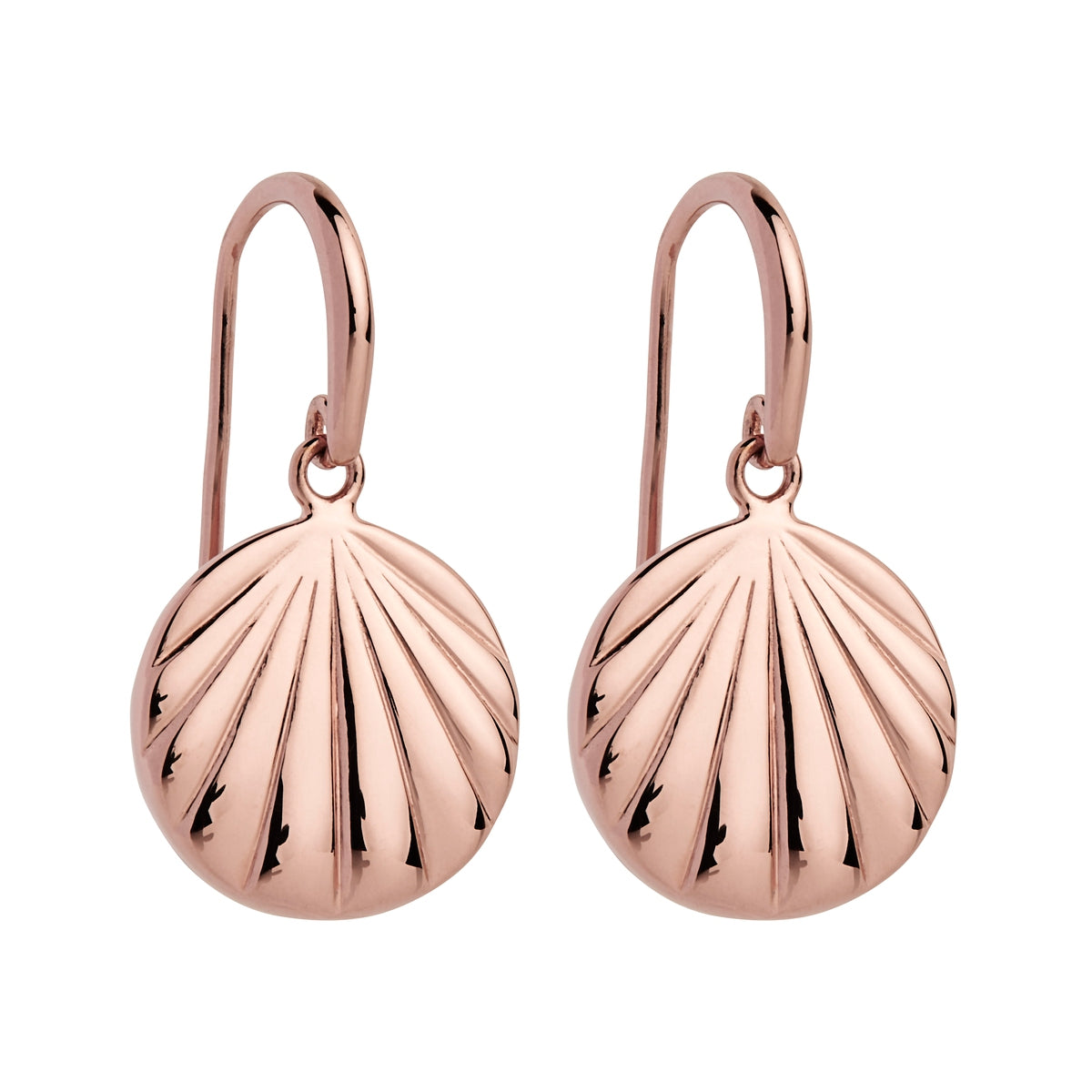 Fan drop earring on hook
