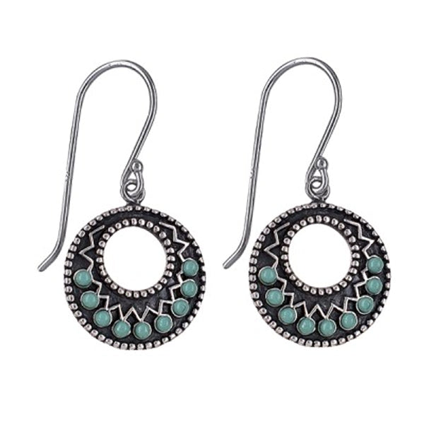 Turquoise hook earrings