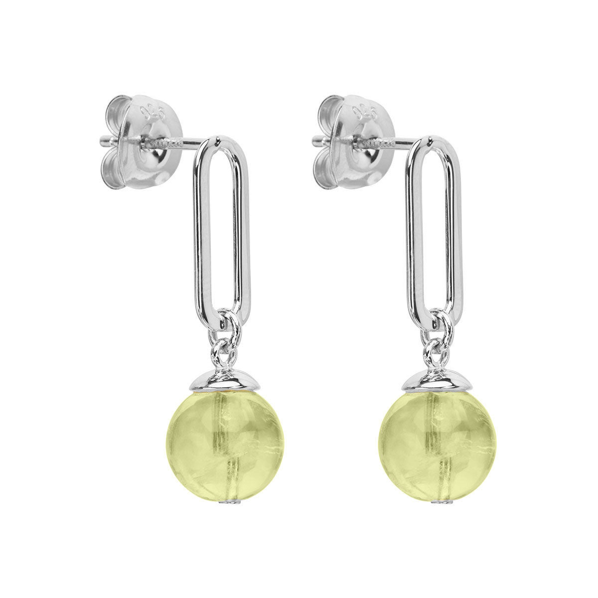 Prehnite drop earrings