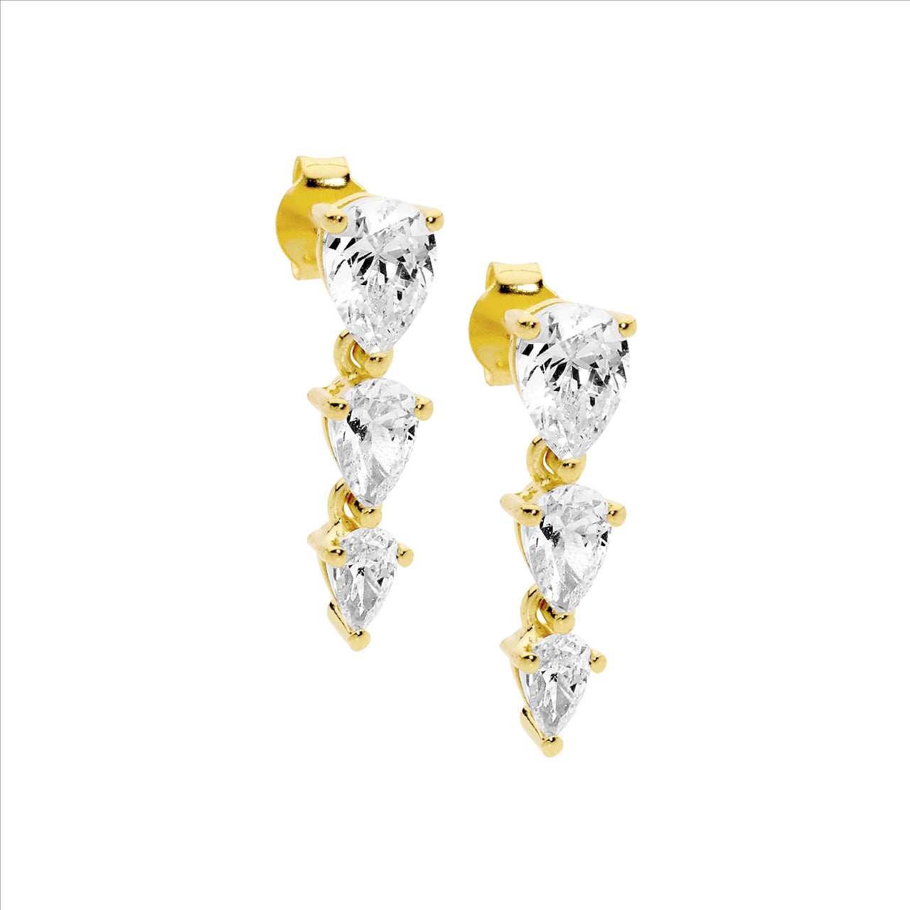 Pear shape drop earrings