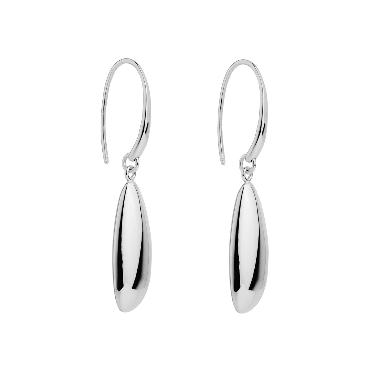 Irregular pebble shape hook earrings