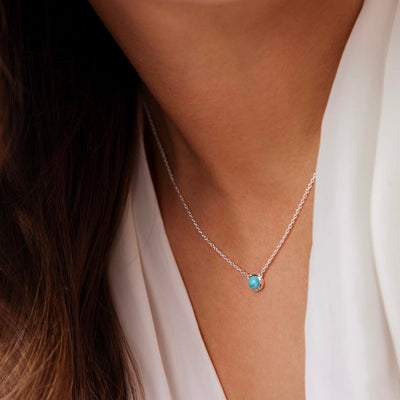 Tturquoise pendant & chain