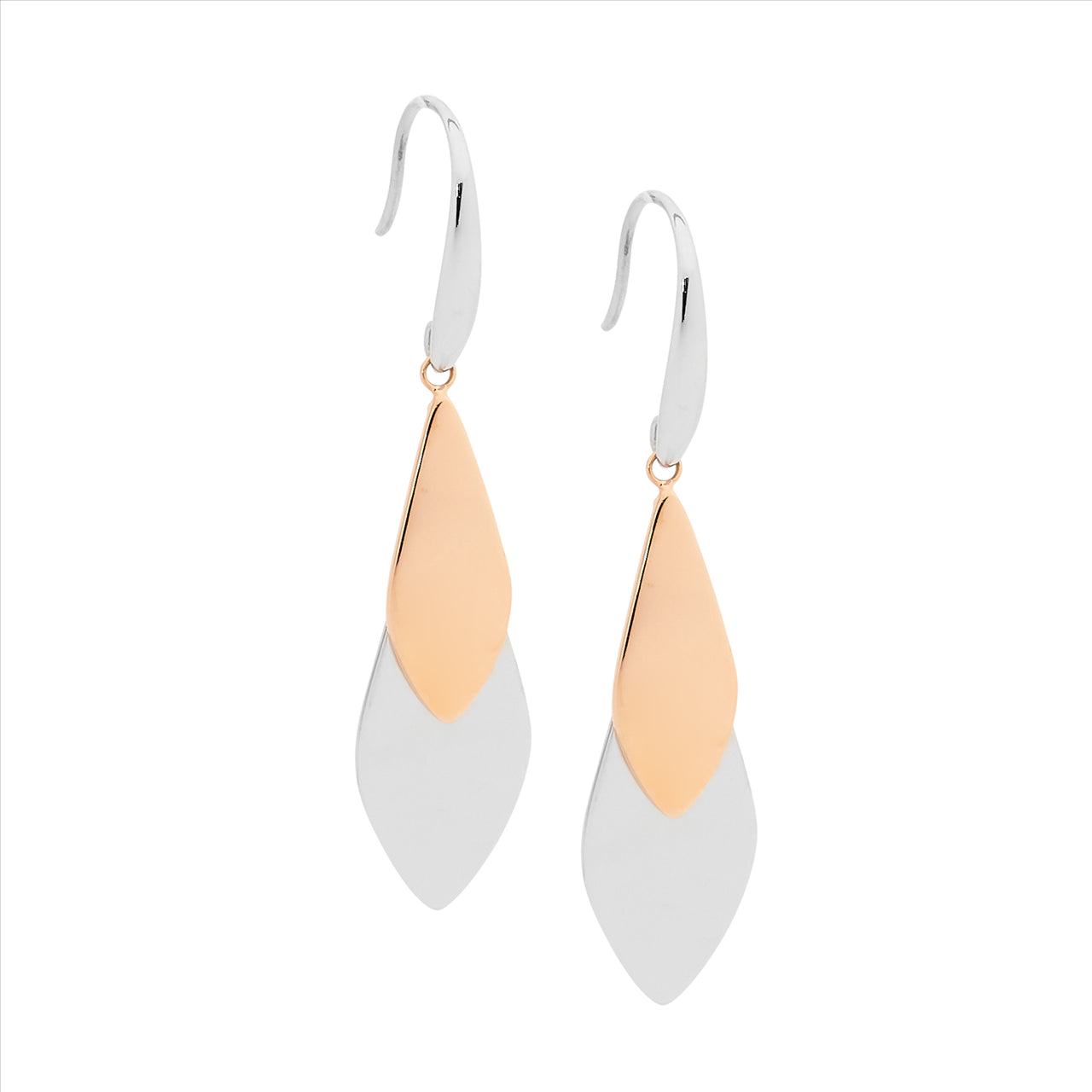 Stainless Two tone earring drops
