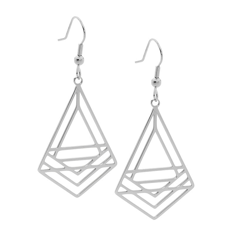 Stainless steel drop earring