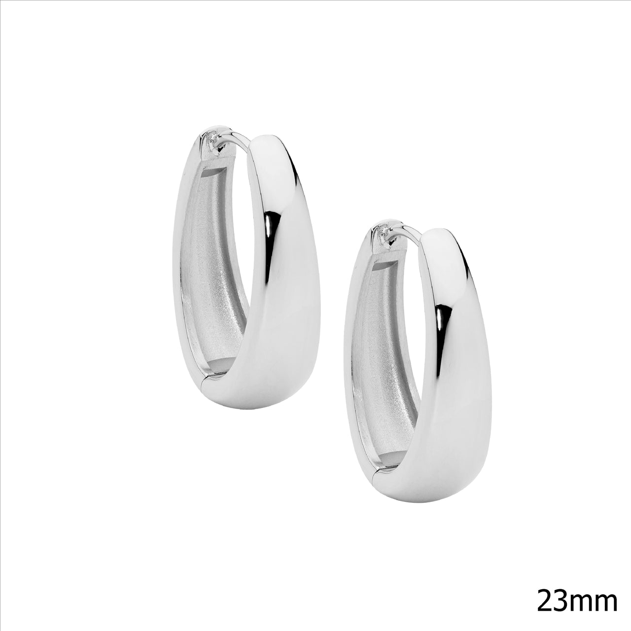 Stainless steel 23mm hoop earrings