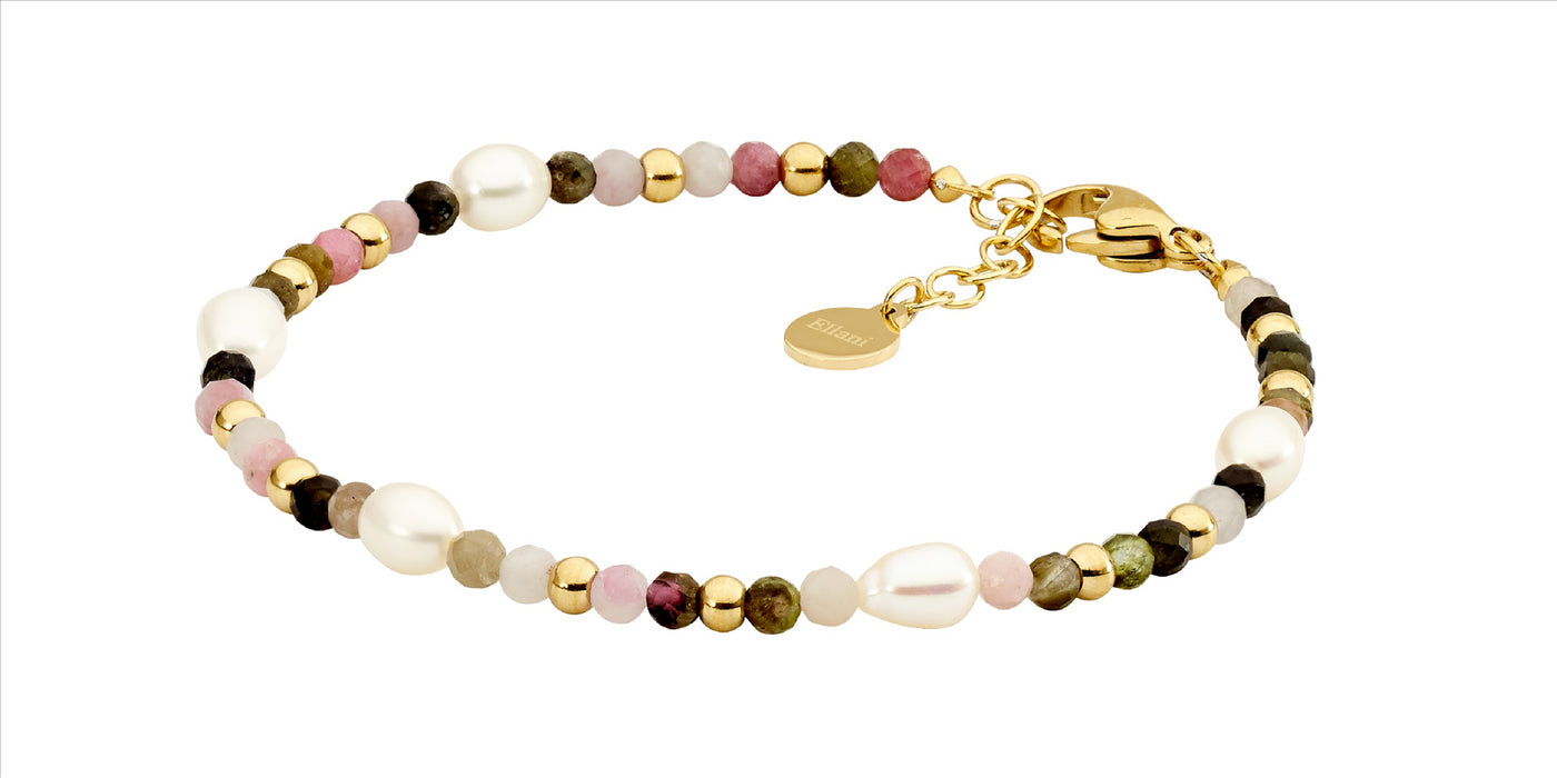 Tourmaline & Freshwater Pearl Bracelet